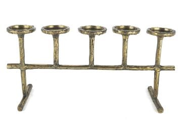 Antik Gold 5li Mumluk 49x17x23cm