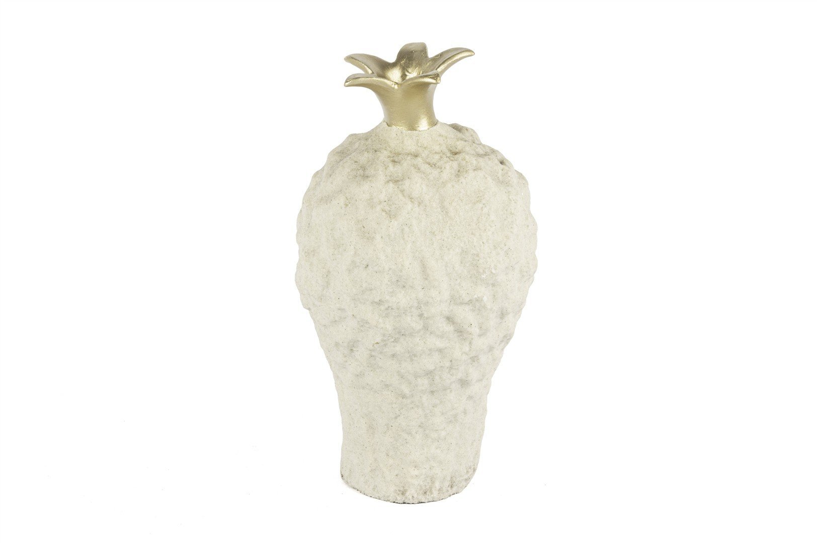 Gold Beyaz Meyve Vazo 17x32cm