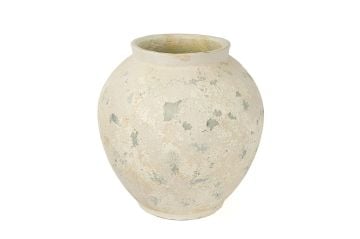 Krem Eskitme Seramik Küp 36x36cm