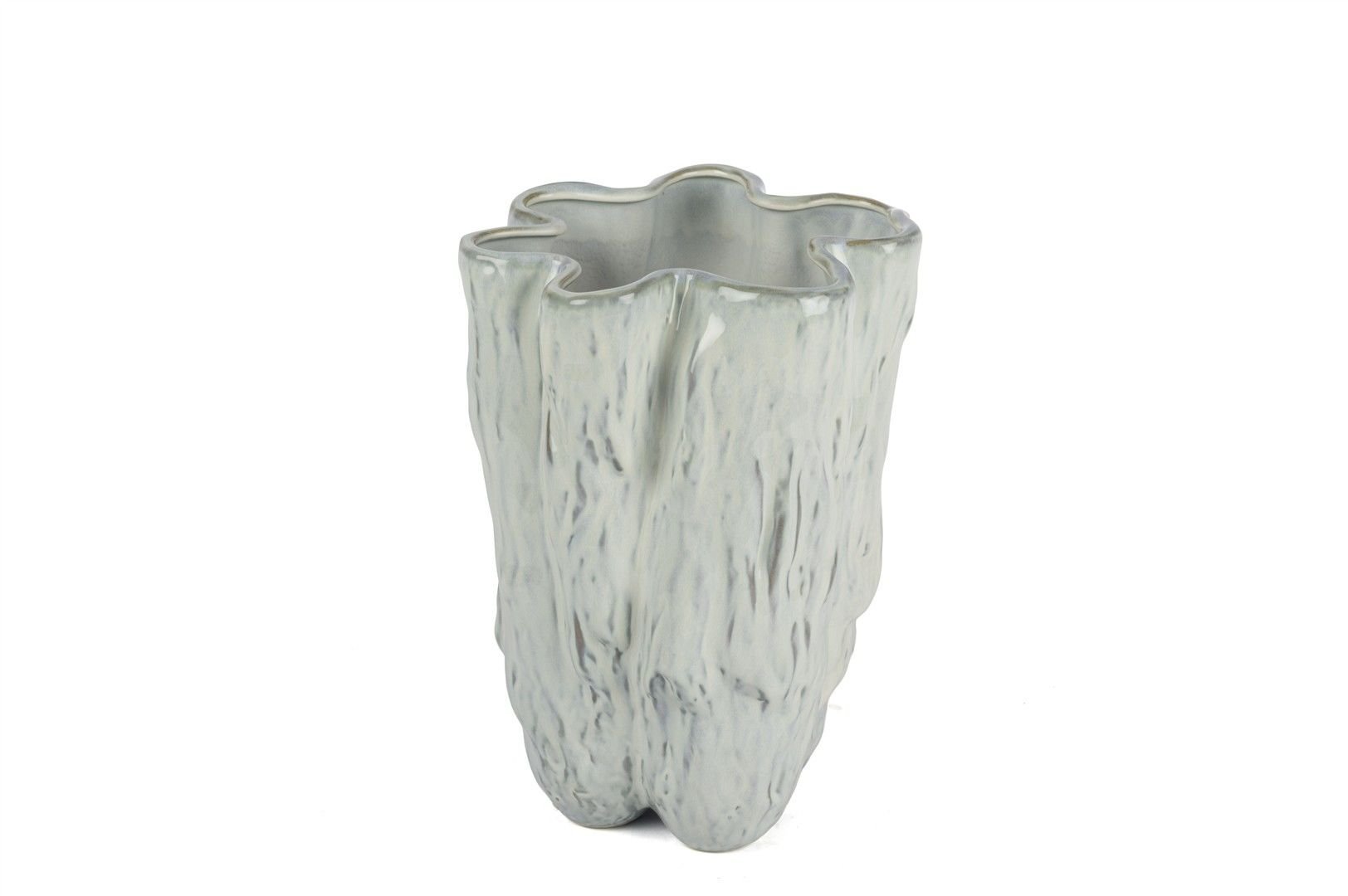 Buz Mavisi Dalgalı Vazo 24x34cm