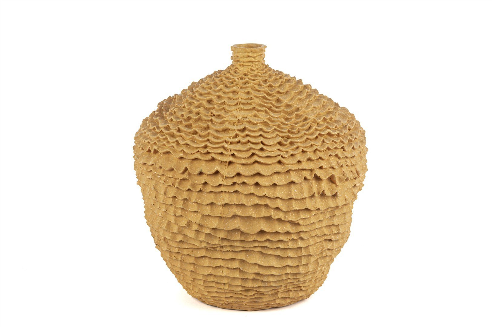 Turuncu Mercan Dokulu Vazo 25x27cm