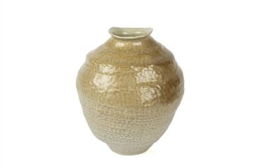 Krem Kahve Seramik Küp 30x39cm