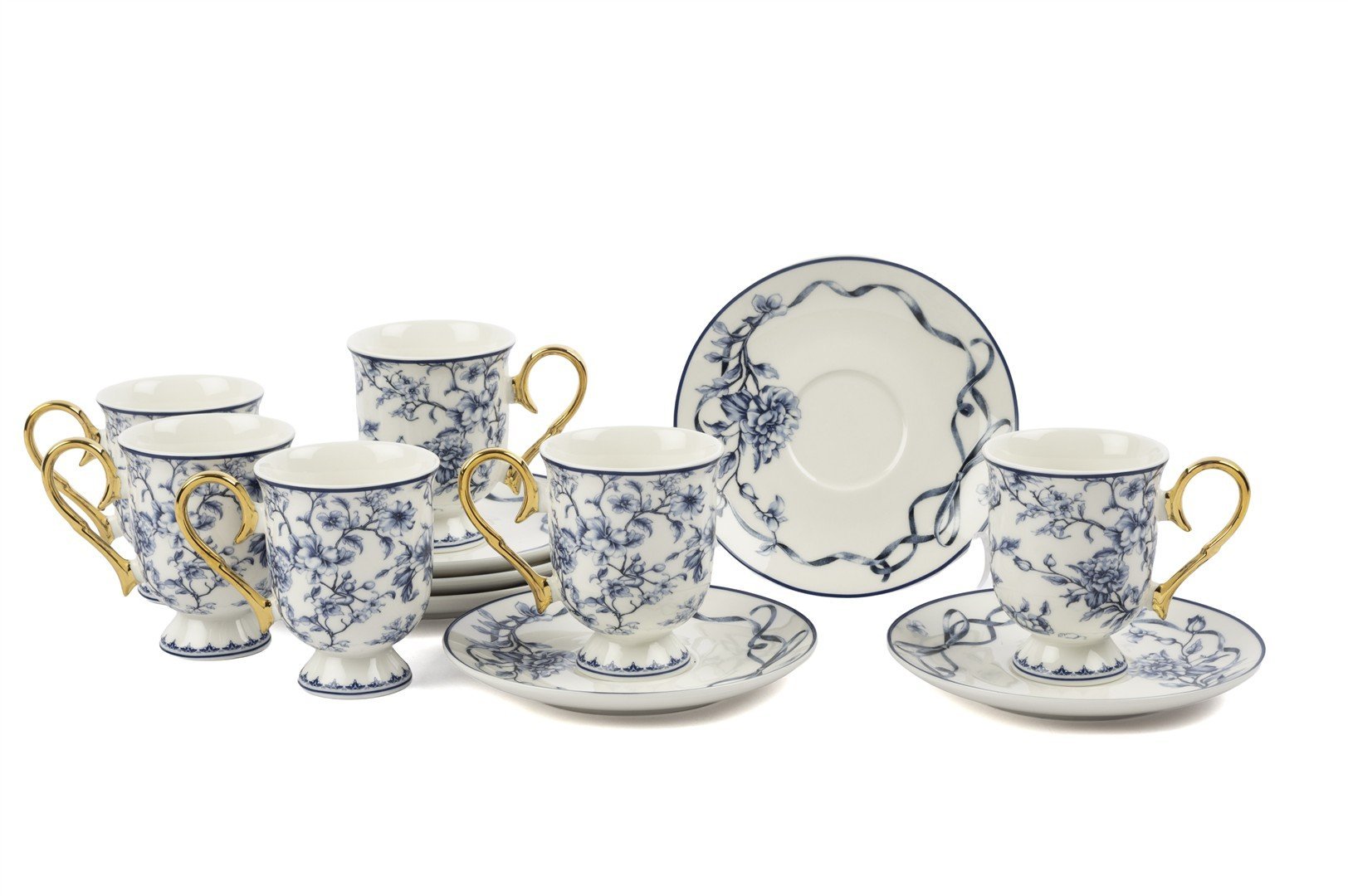 Luna Blue 6lı Kahve Fincan Seti 90cc