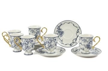 Luna Blue 6lı Kahve Fincan Seti 90cc