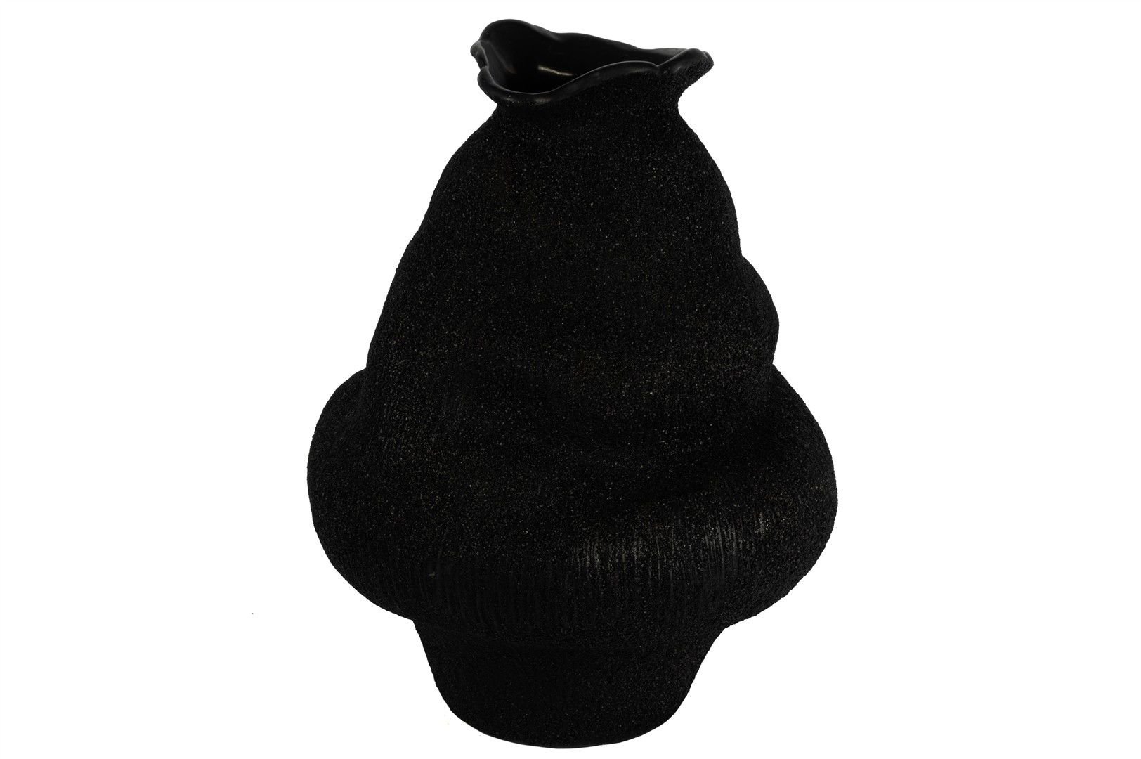 Siyah Dokulu Dalgalı Küp 37x47cm