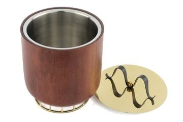 Bordo Gold Siyah Kulplu Buz Kovası 18x24cm