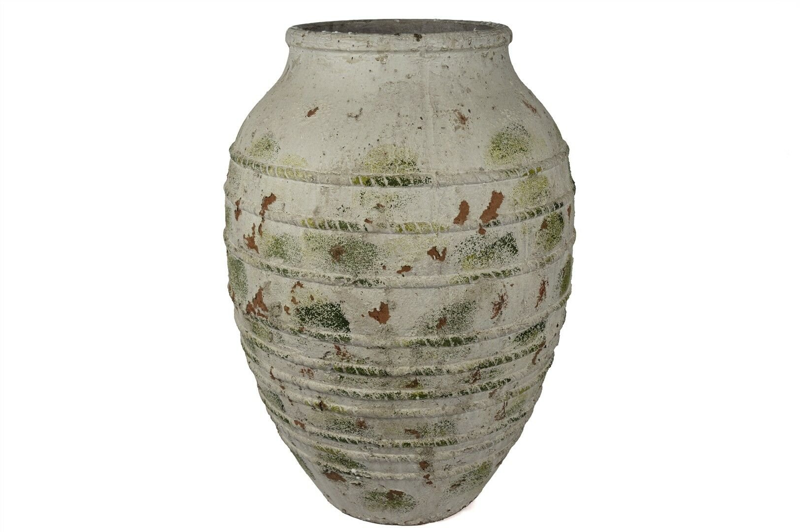 Krem Yeşil Eskitme Büyük Küp 50x70cm