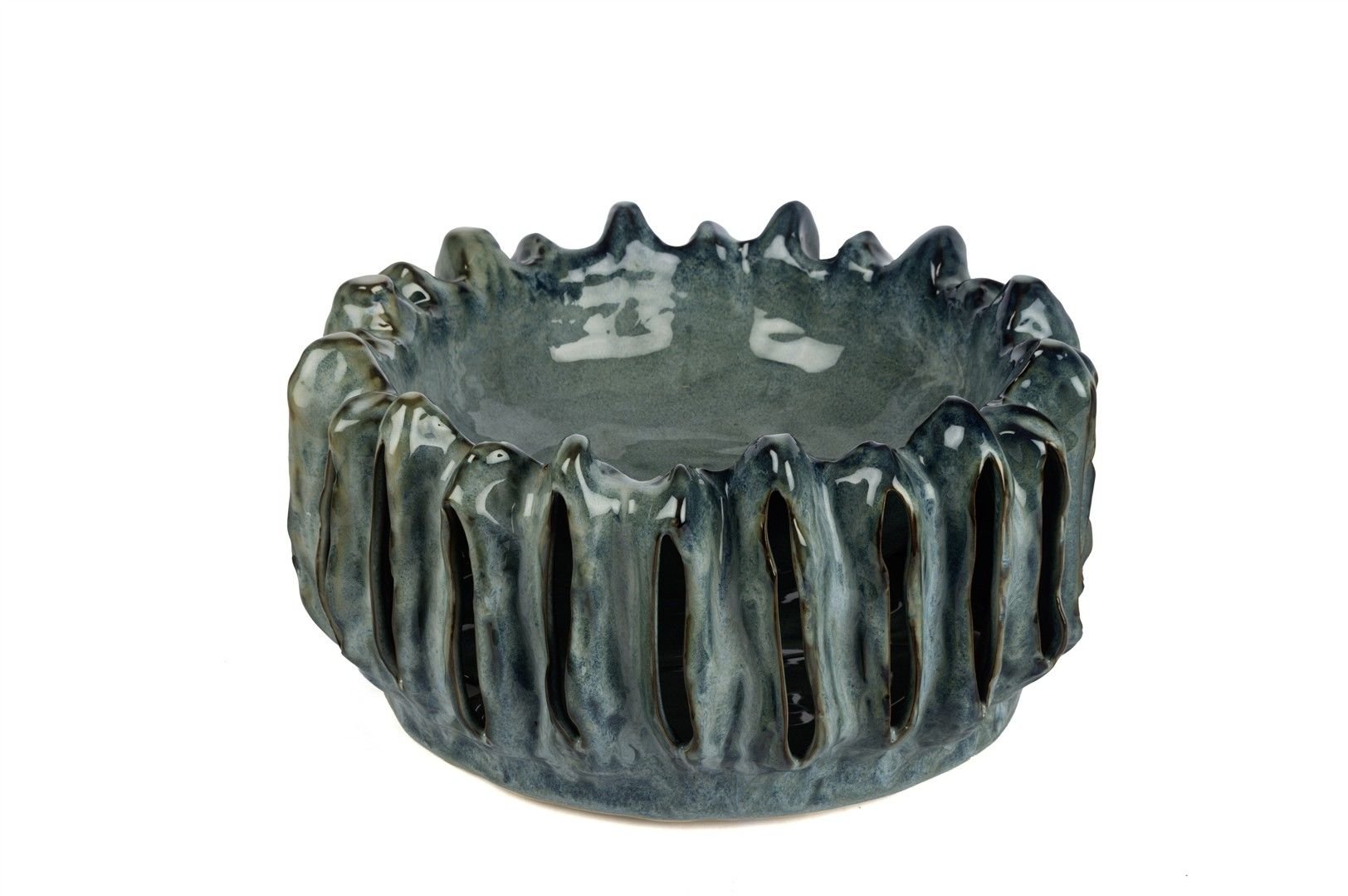 Turkuaz Kafes Dekoratif Tabak 34x19cm