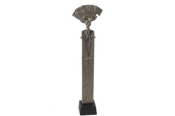 Antik Gümüş Dekor Obje 8x8x56cm