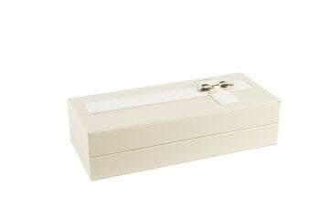 Krem Deri Gold Fiyonklu Kutu 26x7x11cm