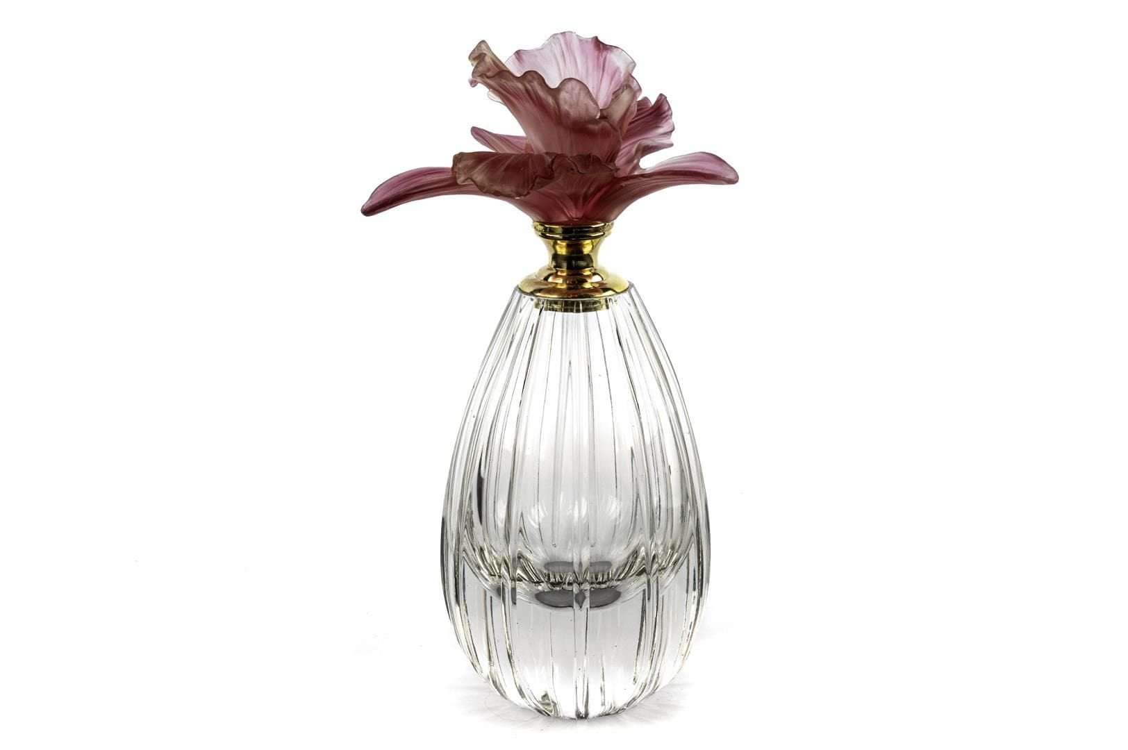 Pembe Çiçek Kapaklı Dek Şişe 10x18cm