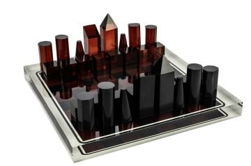 Siyah Kırmızı Satranç St 36x36x14cm