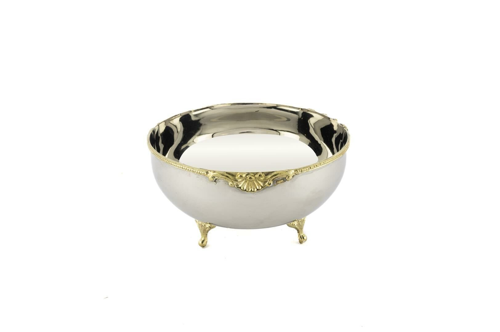 Gold Ayaklı Gümüş Kase 17x10cm