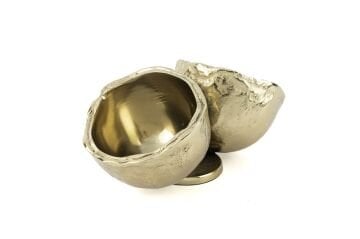 Gold Coconut 2 Bölmeli Dek Metal Kase 24x12cm