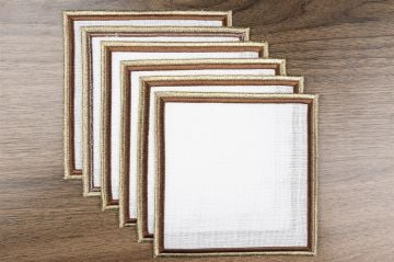 Celine Kahve Altın Bardak Altlığı 6'lı 16cm