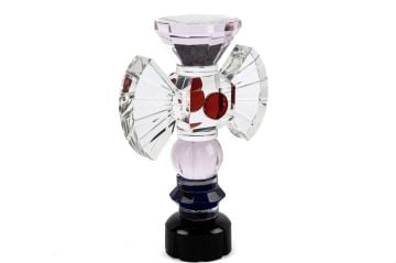 Fiyonklu Renkli Cam Mumluk 12x7x18cm