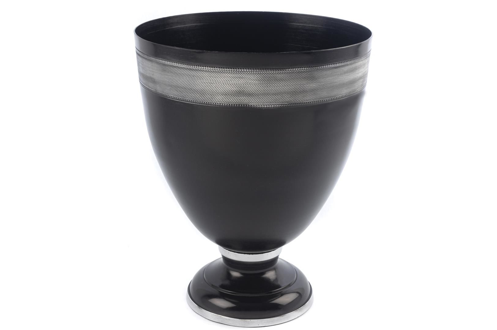 Siyah Gümüş Vazo 30x39cm