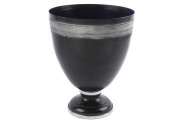 Siyah Gümüş Vazo 30x39cm