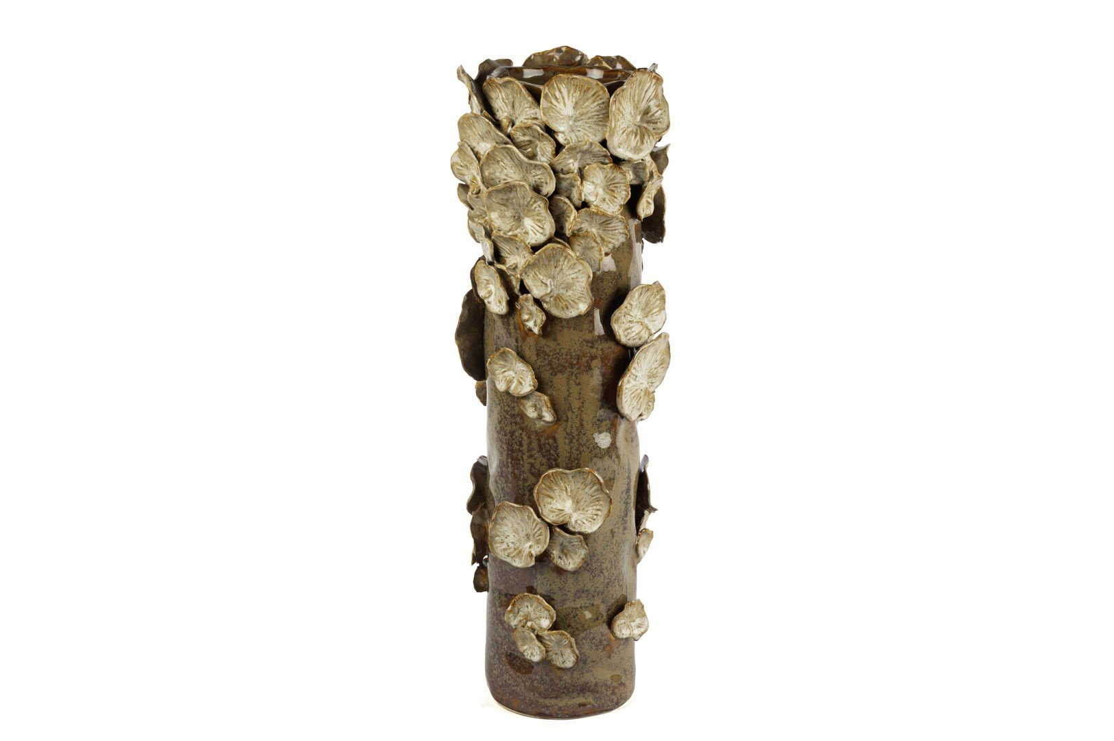 Kahve Mantar Vazo 16x48cm