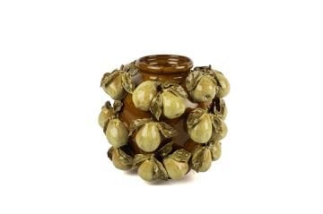 Kahve Krem Armut Vazo 30x27cm