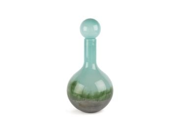 Turkuaz Yeşil Kapaklı Cam Küp 41x21cm