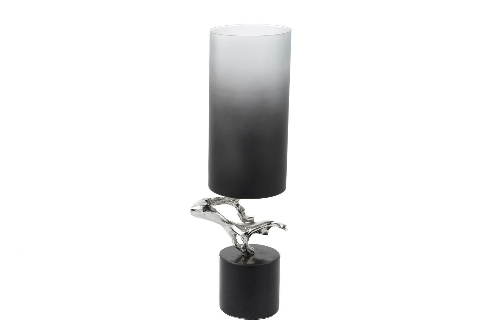 Marble Siyah Degrade Cam Vazo 13X45cm