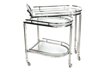 Gümüş Metal Servis Arabası 75x40x75cm