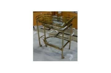 Gold Metal Servis Arabası 75x40x75cm