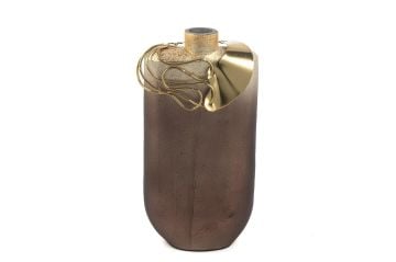 Bronz Gold Metal Vazo 16x8x34cm
