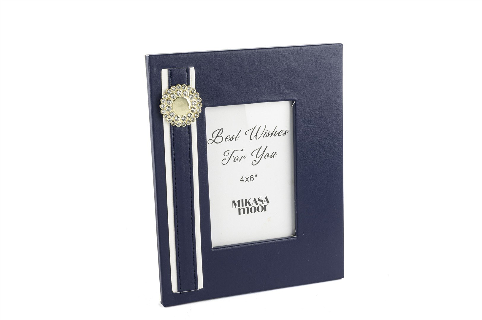 Lacivert Deri Taşlı Çerçeve 24x19cm