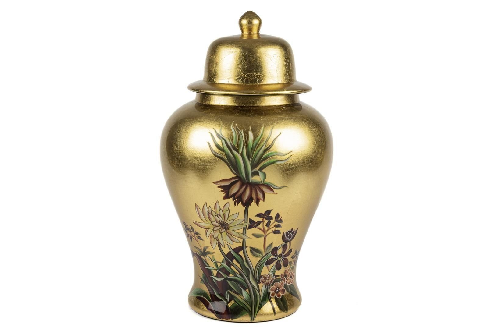 Gold Fiore Kapaklı Küp 25x46cm