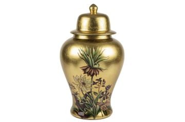 Gold Fiore Kapaklı Küp 25x46cm