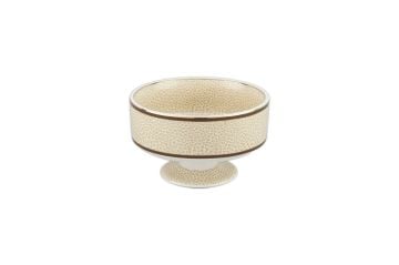 Micasa Desenli Ekru Ayaklı Kurabiyelik 13x8cm