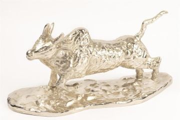 Nikel Boğa Dek Obje 46x22cm