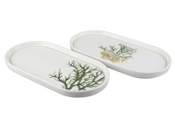 Marinet 2li Oval Servis Tabağı Seti 32x16cm