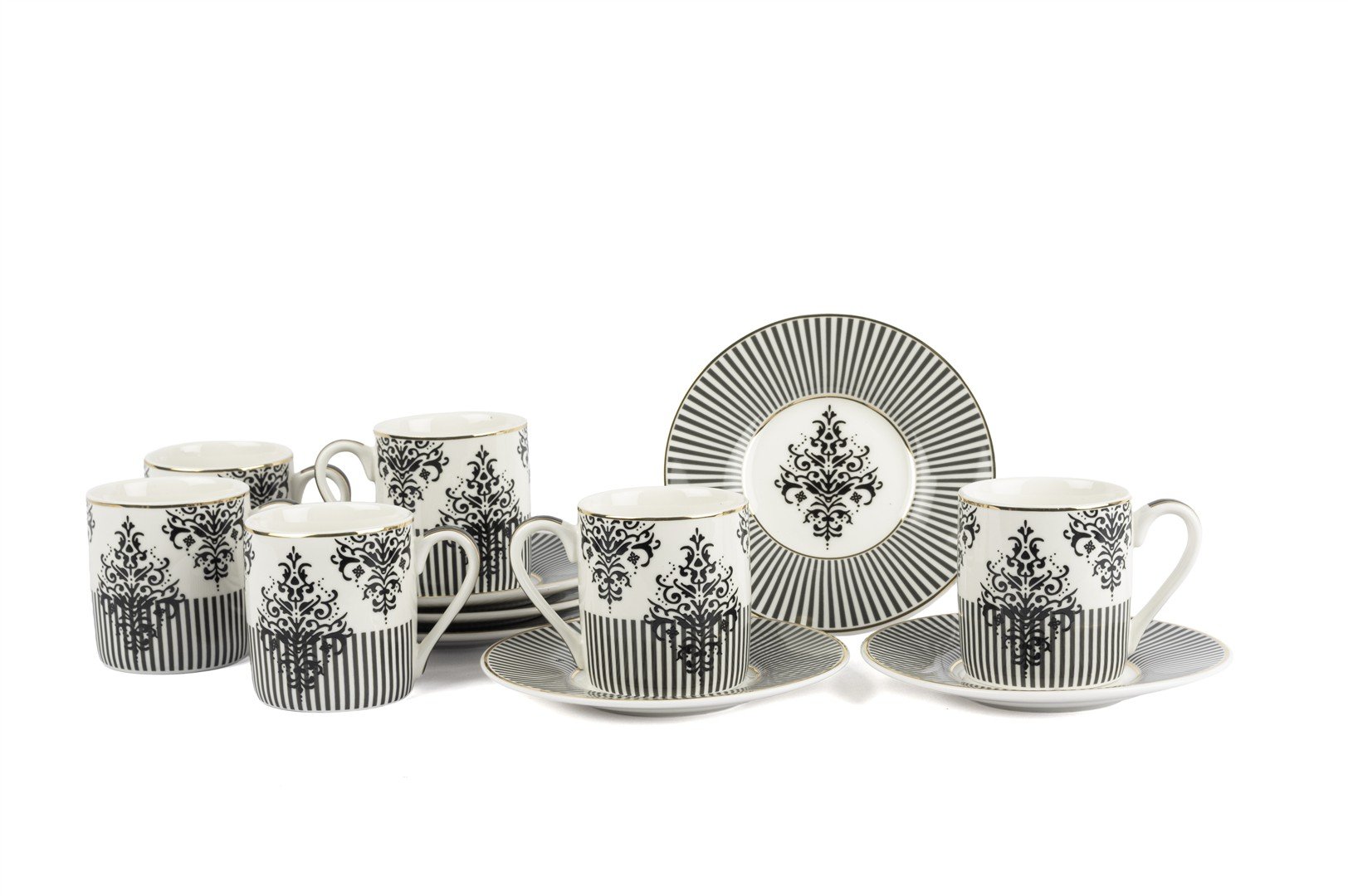 Aristelle 6lı Siyah Kahve Fincan Seti 90cc