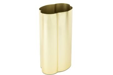 Gold Flower Metal Vazo 15x11x20cm
