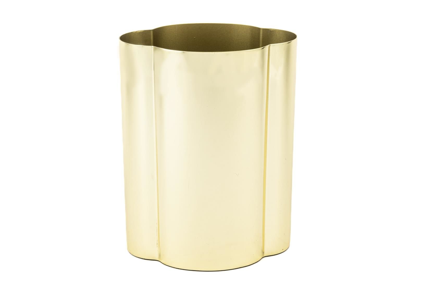 Gold Flower Metal Vazo 15x11x20cm