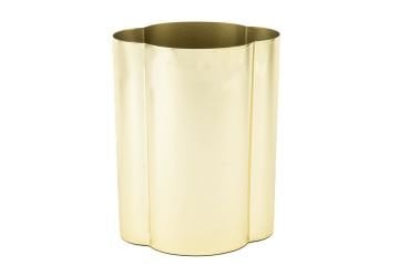 Gold Flower Metal Vazo 15x11x20cm