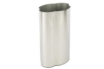 Silver Flower Metal Vazo 15x11x20cm