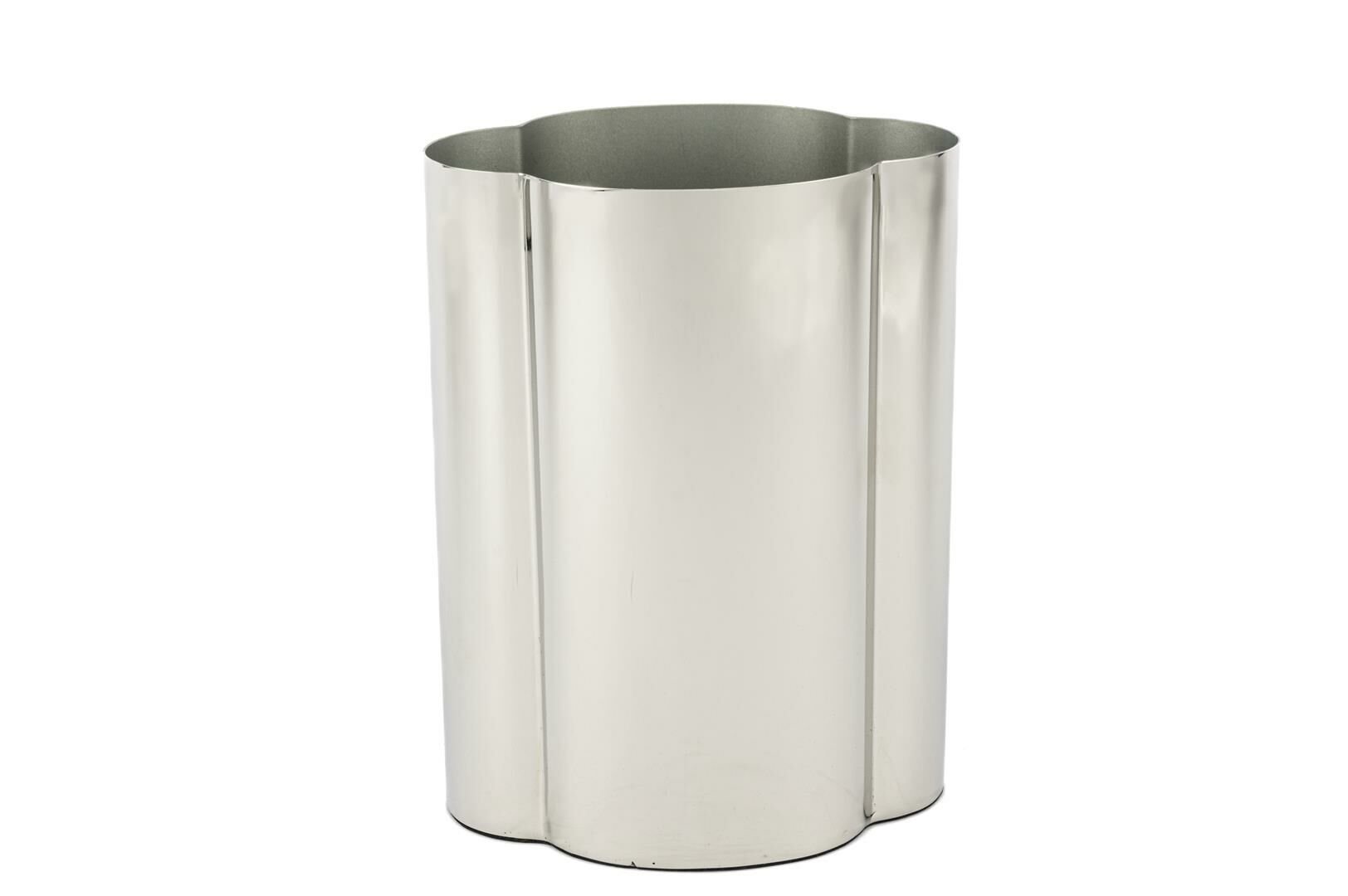 Silver Flower Metal Vazo 15x11x20cm