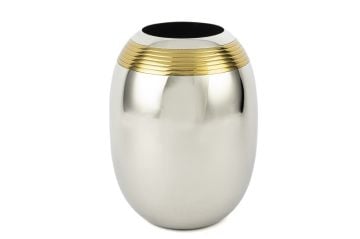 Bugle Silver Gold Metal Vazo17x23cm