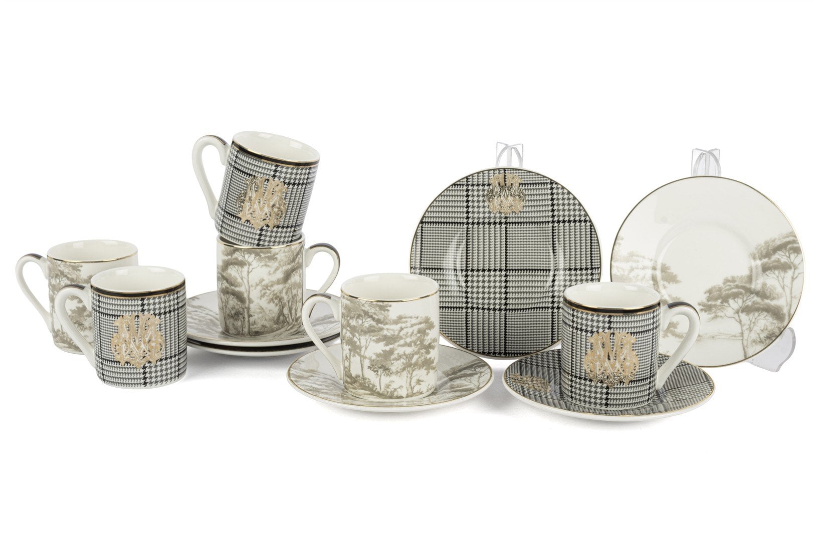 Forest Plaid 6lı Kahve Fincan Seti 90cc