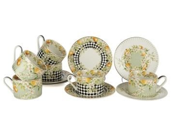 Arancia 2 Asorti 6lı Çay Fincan Seti