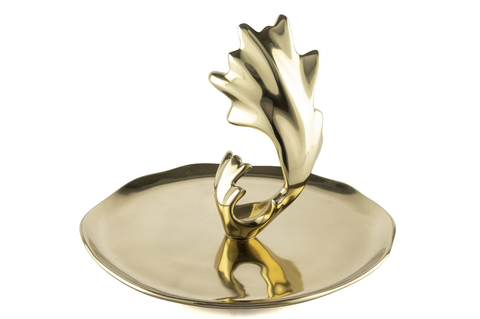 Altın Dalga Dekoratif Sunum Tepsisi 28x22cm