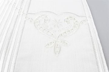 Lisa Beyaz Çatal Bıçak Kaşık Peçetesi 6'lı