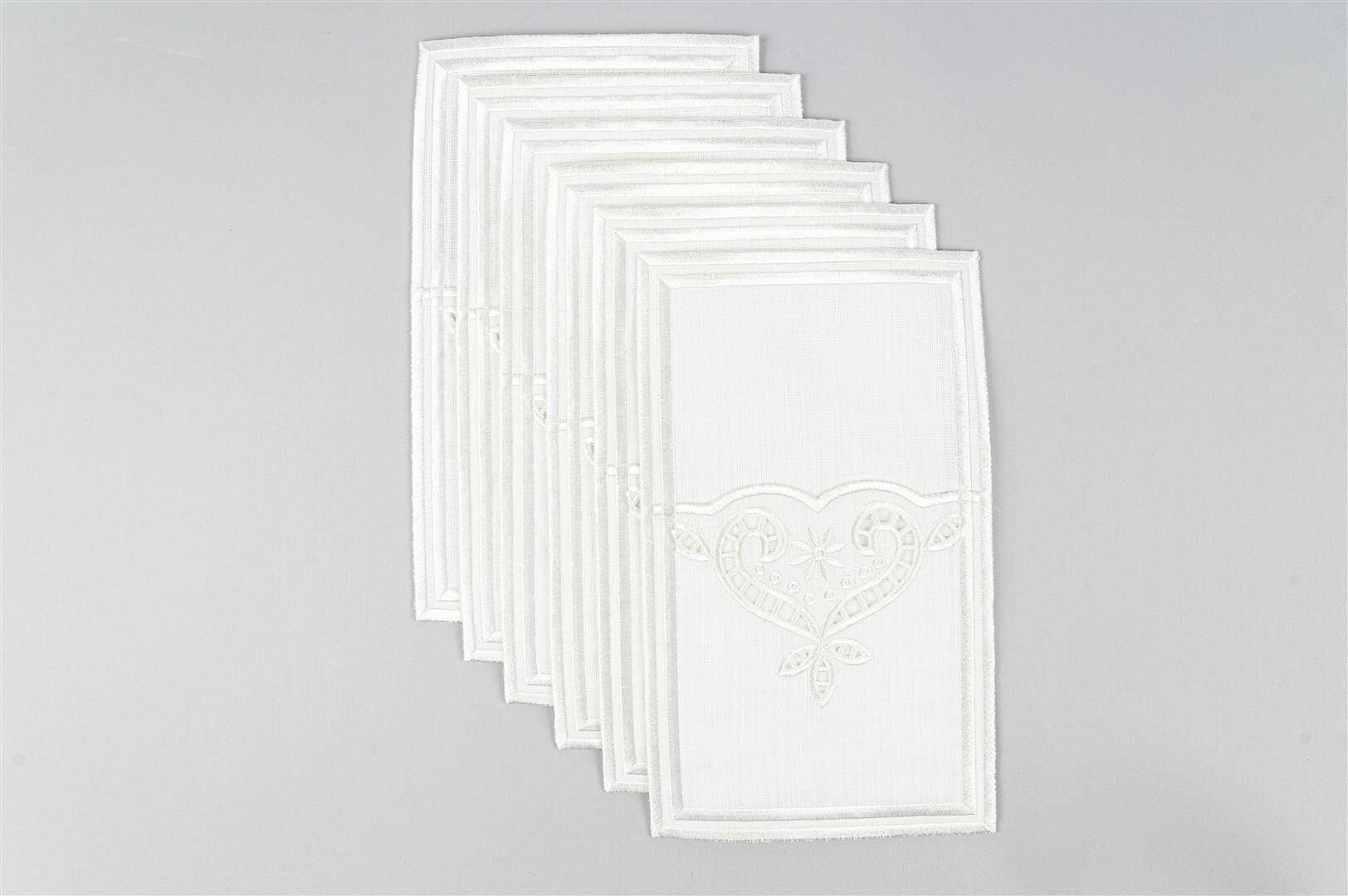 Lisa Beyaz Çatal Bıçak Kaşık Peçetesi 6'lı