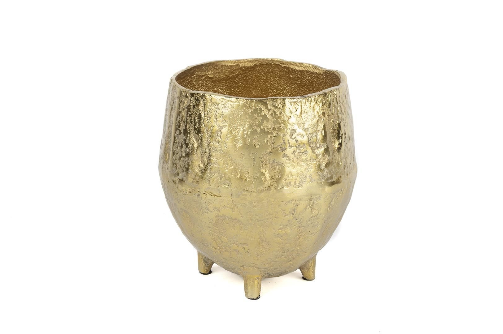 Shiny Gold Ayaklı Metal Saksı 20x20cm