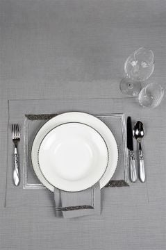 Karmen Gri Amerikan Servis 6lı 40x50