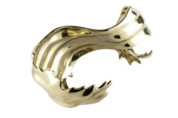 Altın Dalga Dekoratif Obje 51x23cm